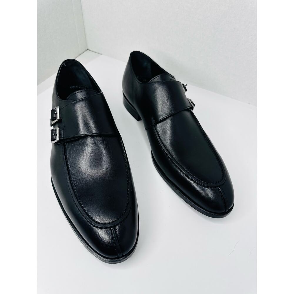 Vellapais Black Double Monk Strap Dress Shoes Arlington size US 13 - Picture 9 of 11
